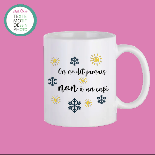 Mug classique blanc personnalisé - 325 ml