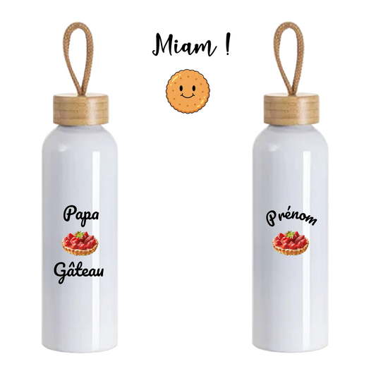 Gourde en aluminium bouchon bambou 600 ml