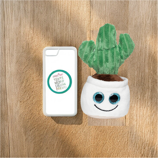 Coque de téléphone et sa charmante Peluche Schmoozies nettoyeuse d'écran