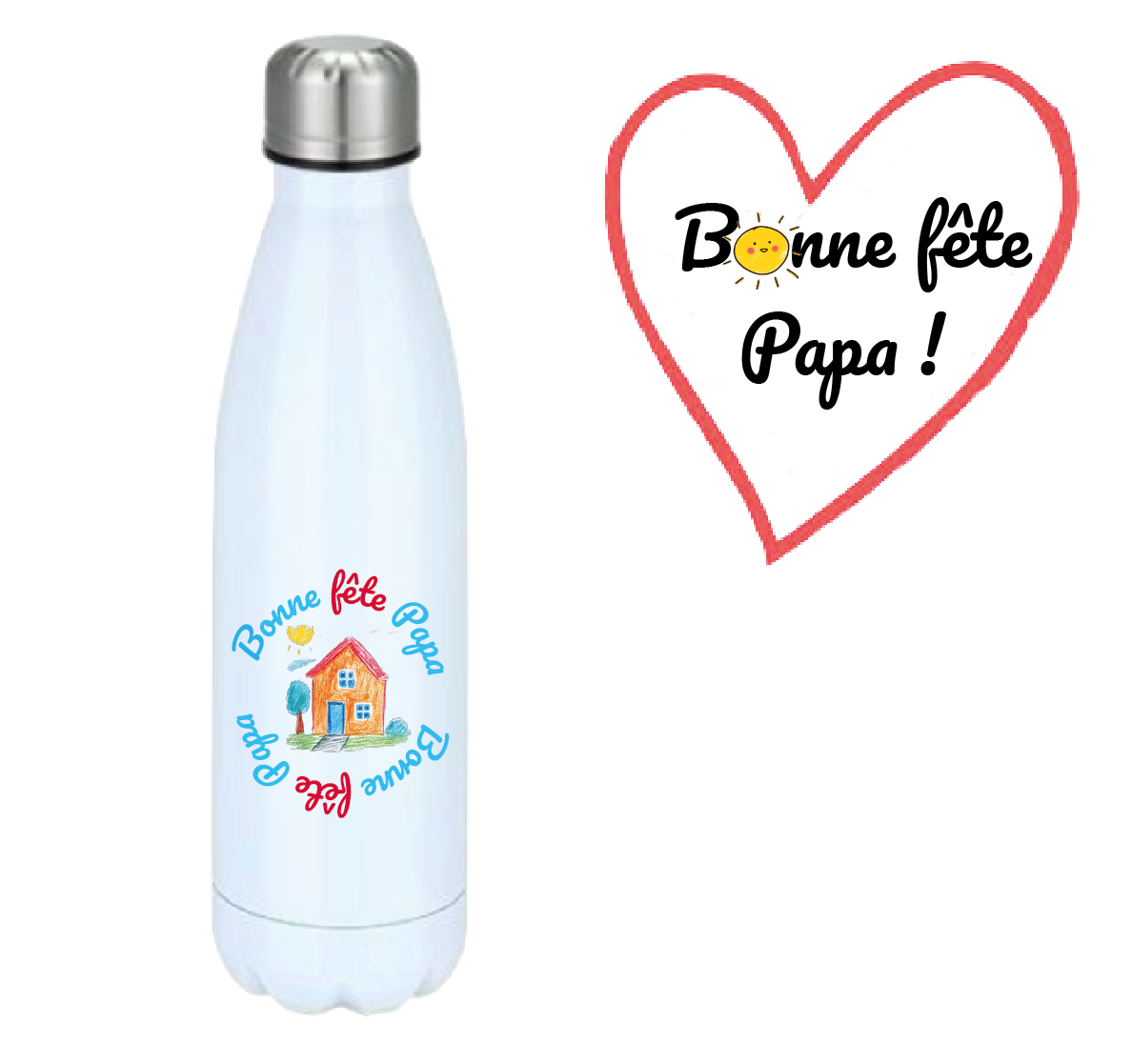 Gourde en inox isotherme personnalisable 500 ml