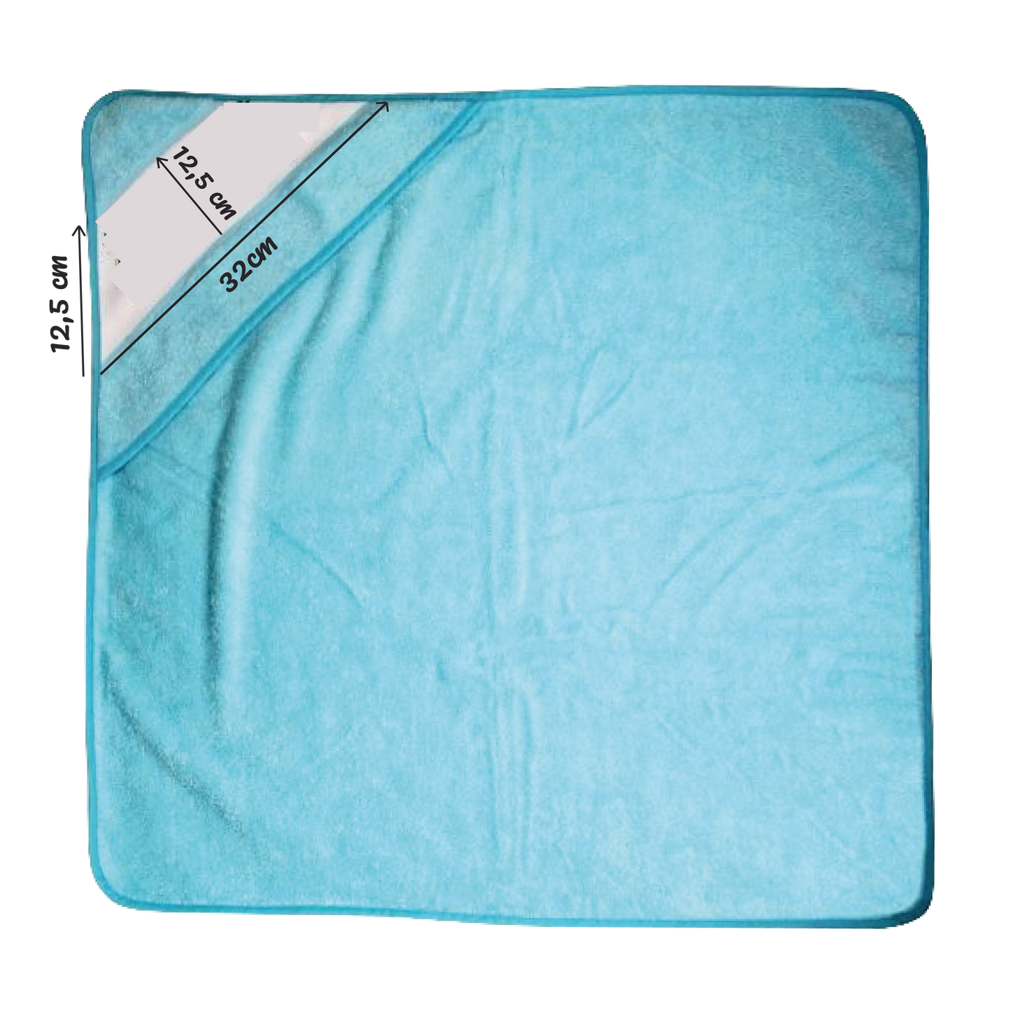 Cape de bain Bébé en coton personnalisable 75 X 75 cm