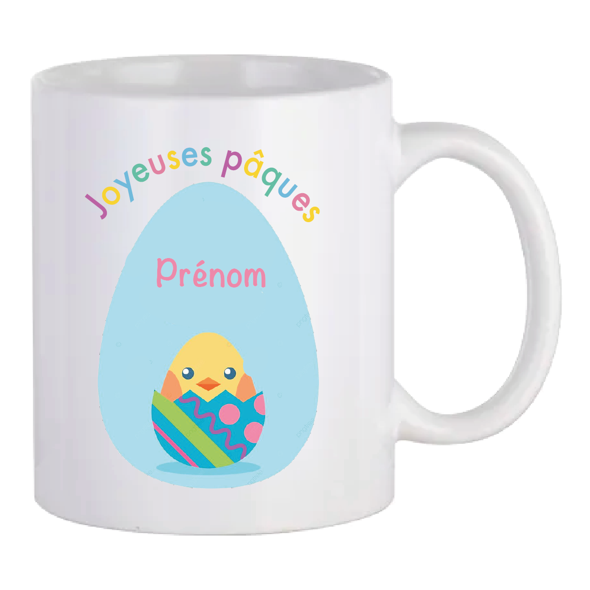 MUG PÂQUES Poussin personnalisé avec prénom