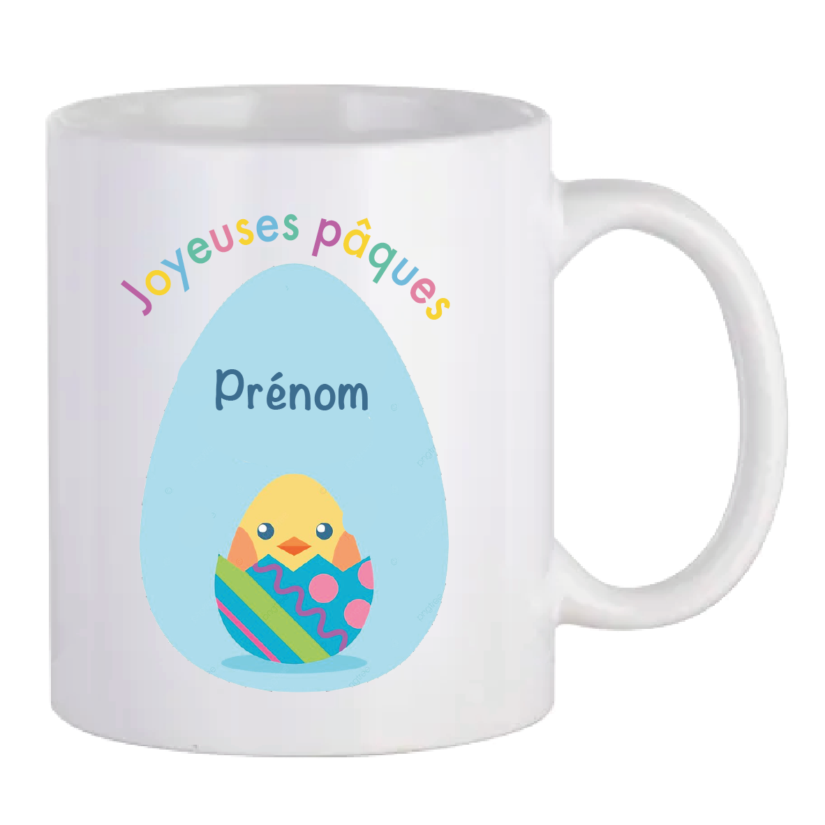 MUG PÂQUES Poussin personnalisé avec prénom