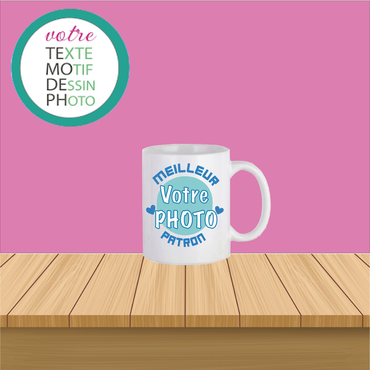 Mug classique blanc personnalisé - 325 ml