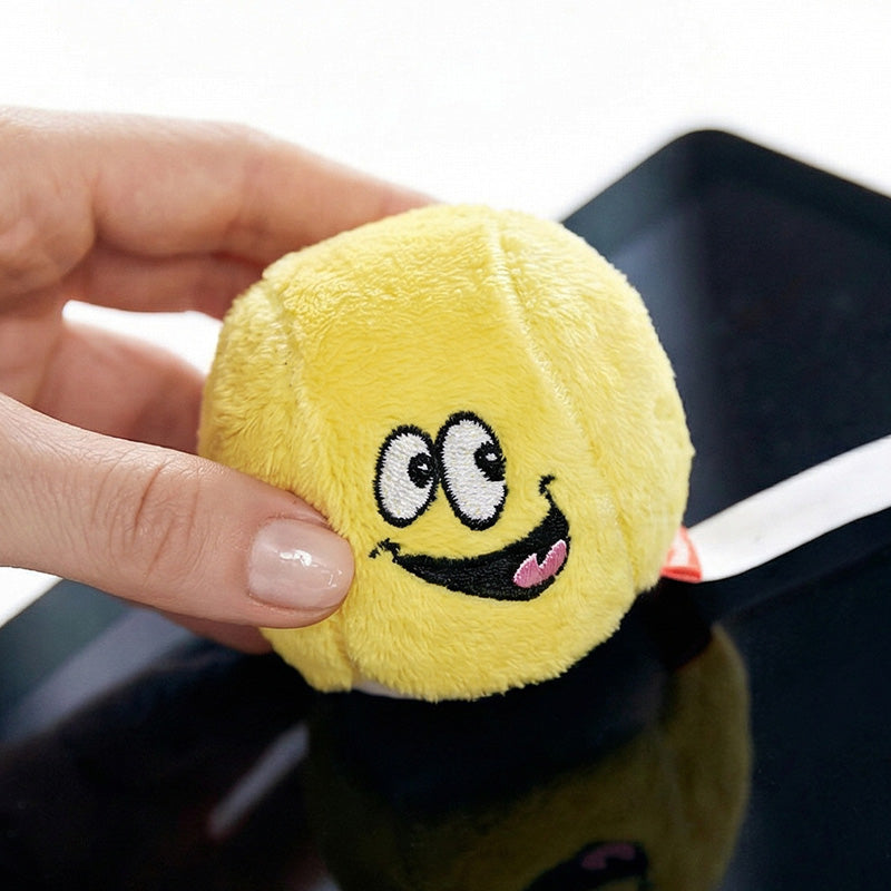 Schmoozies balle de tennis 7 cm - nettoyeur d'écran personnalisable sur étiquette