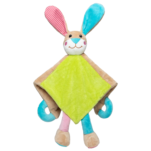 Doudou Lapin multicolore