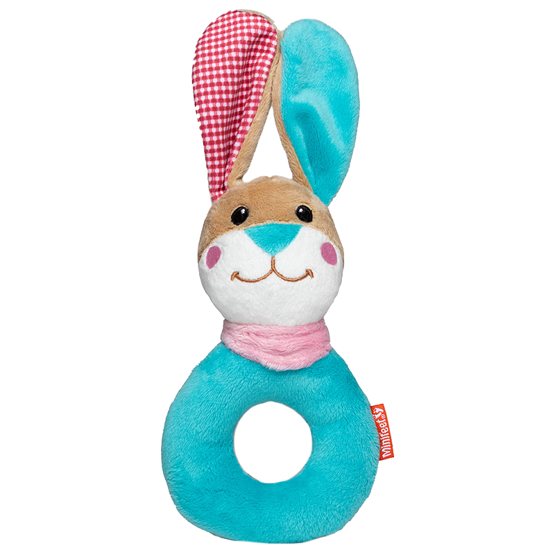 Peluche hochet Lapin (conforme norme EN71 pour la sécurité des bébés)