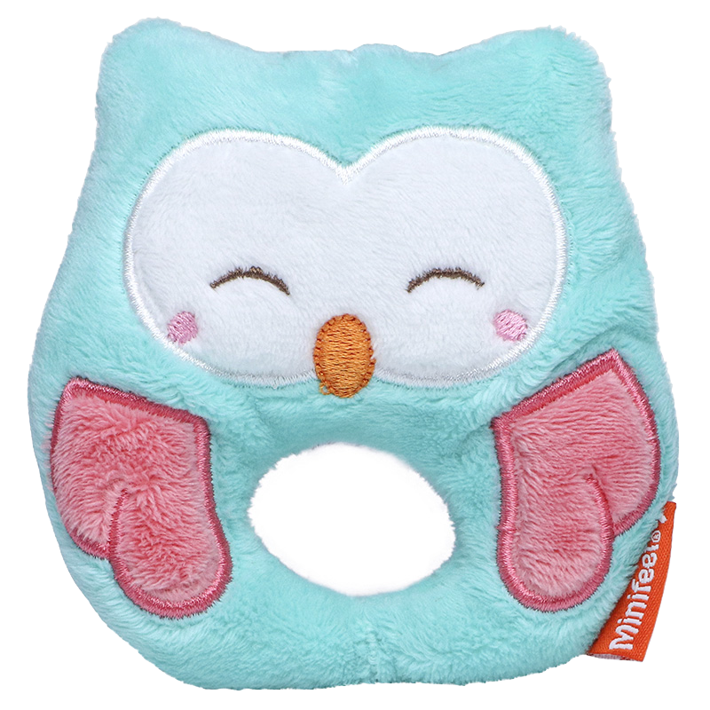 Peluche hochet Chouette 8,6 cm (conforme norme EN71 pour la sécurité des bébés)