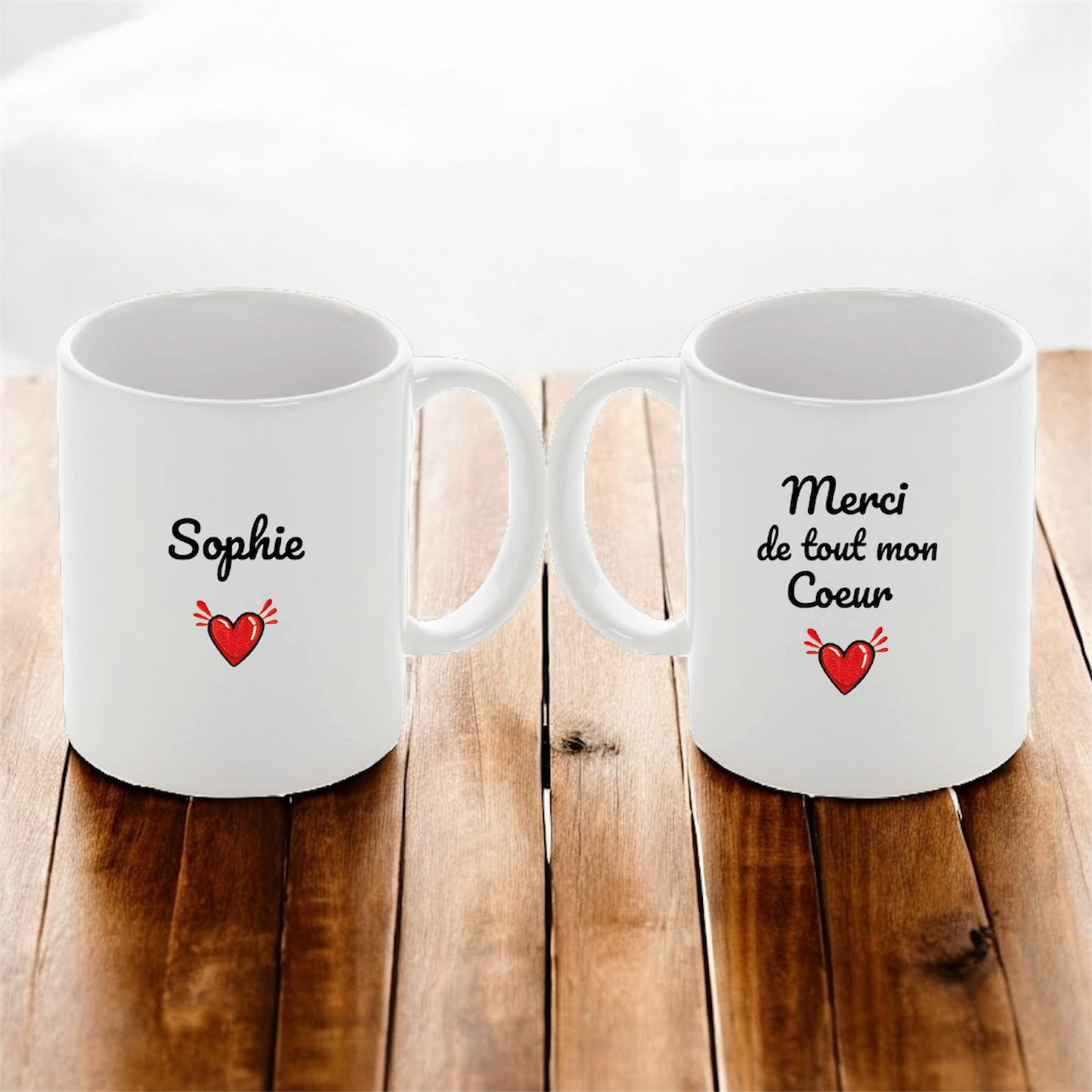 Mug classique blanc personnalisé - 325 ml