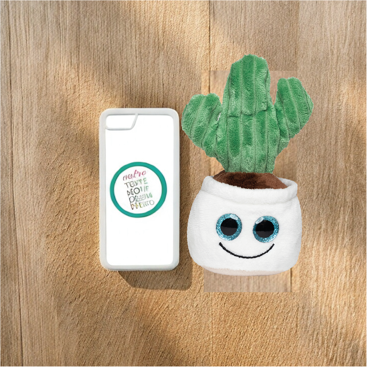 Coque de téléphone et sa charmante Peluche Schmoozies nettoyeuse d'écran