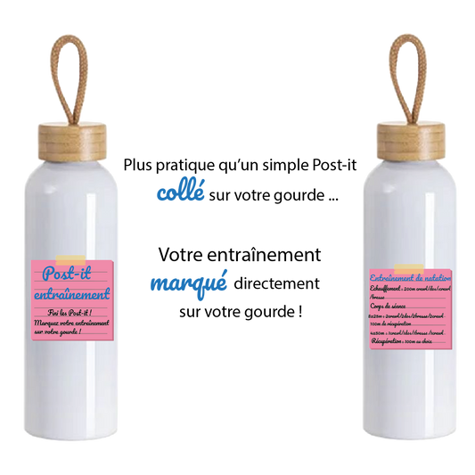 Gourde en aluminium bouchon bambou 600 ml